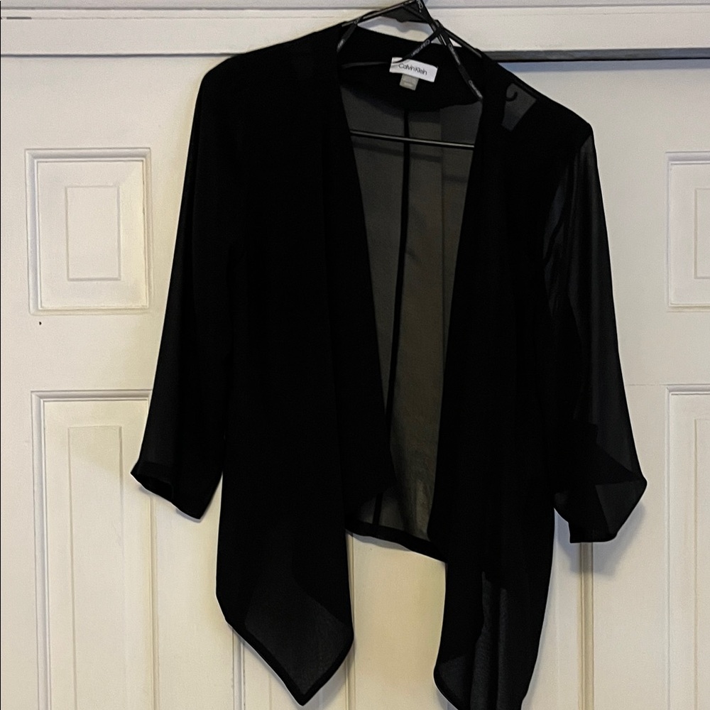 Calvin Klein Black Sheer Cardigan
